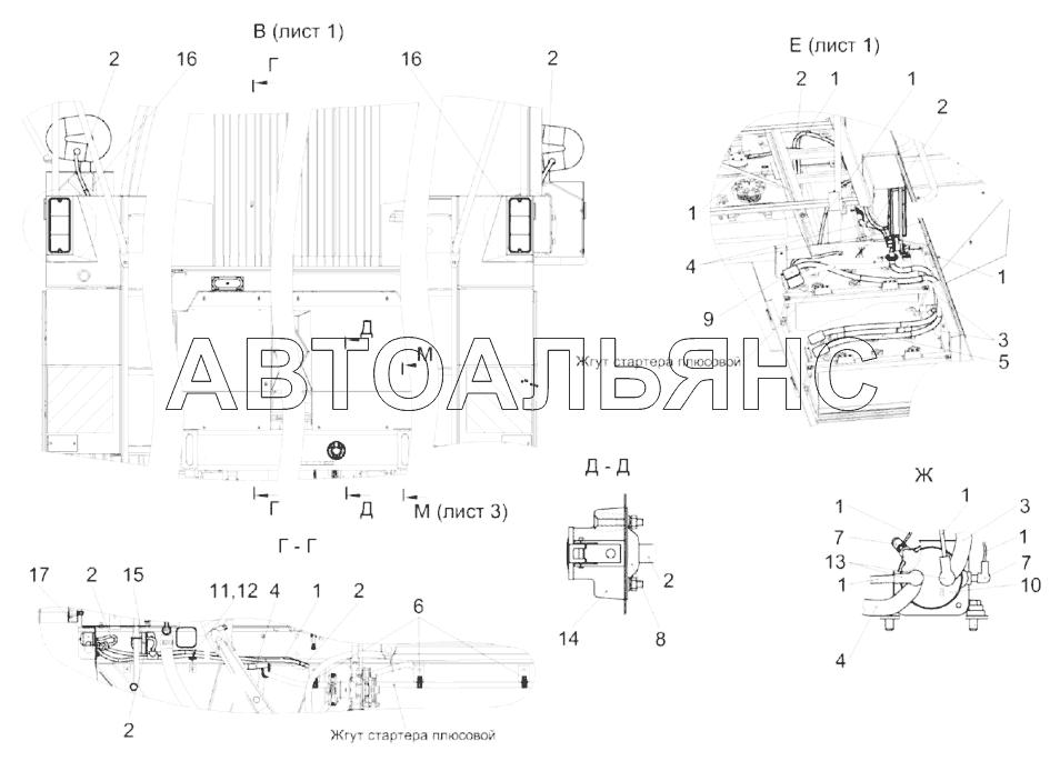 Установка электрооборудования измельчителя КГС-3-0721000 (лист 2)