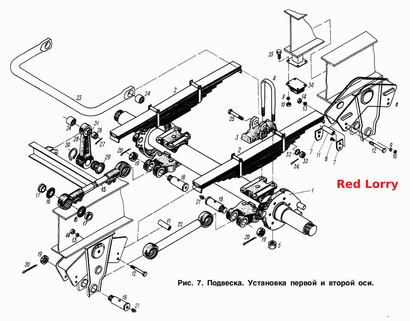 Підвіска. Встановлення першої та другої осі