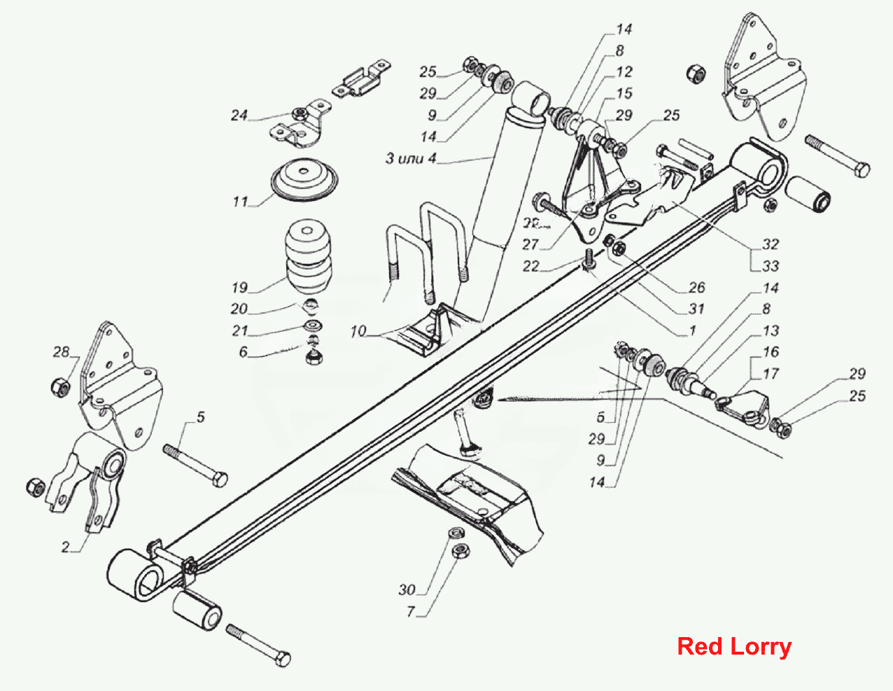 Монтаж передньої підвіски ГАЗ-33104 "Валдай" 33104-2901001