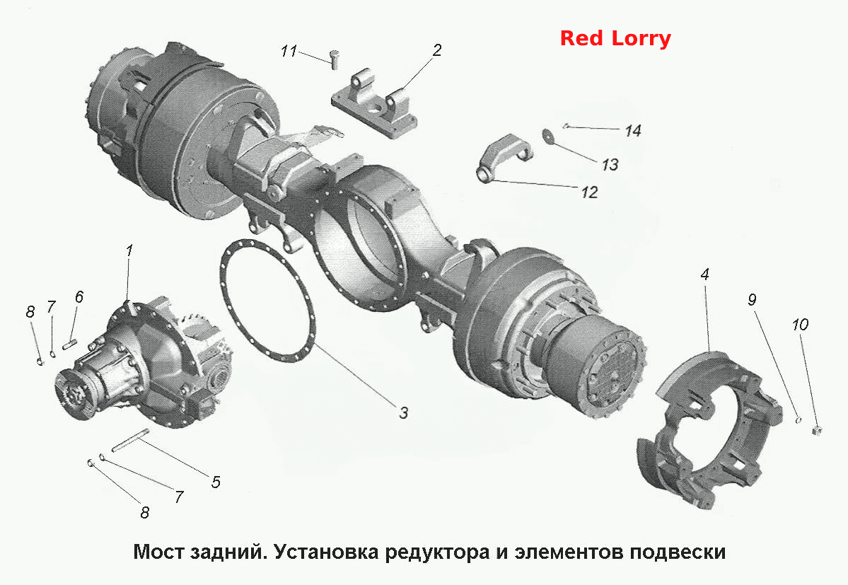 Задній міст. Монтаж редуктора та елементів підвіски (2)