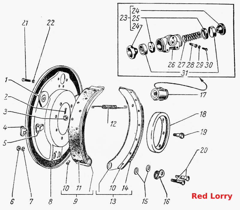Задні ножні гальма