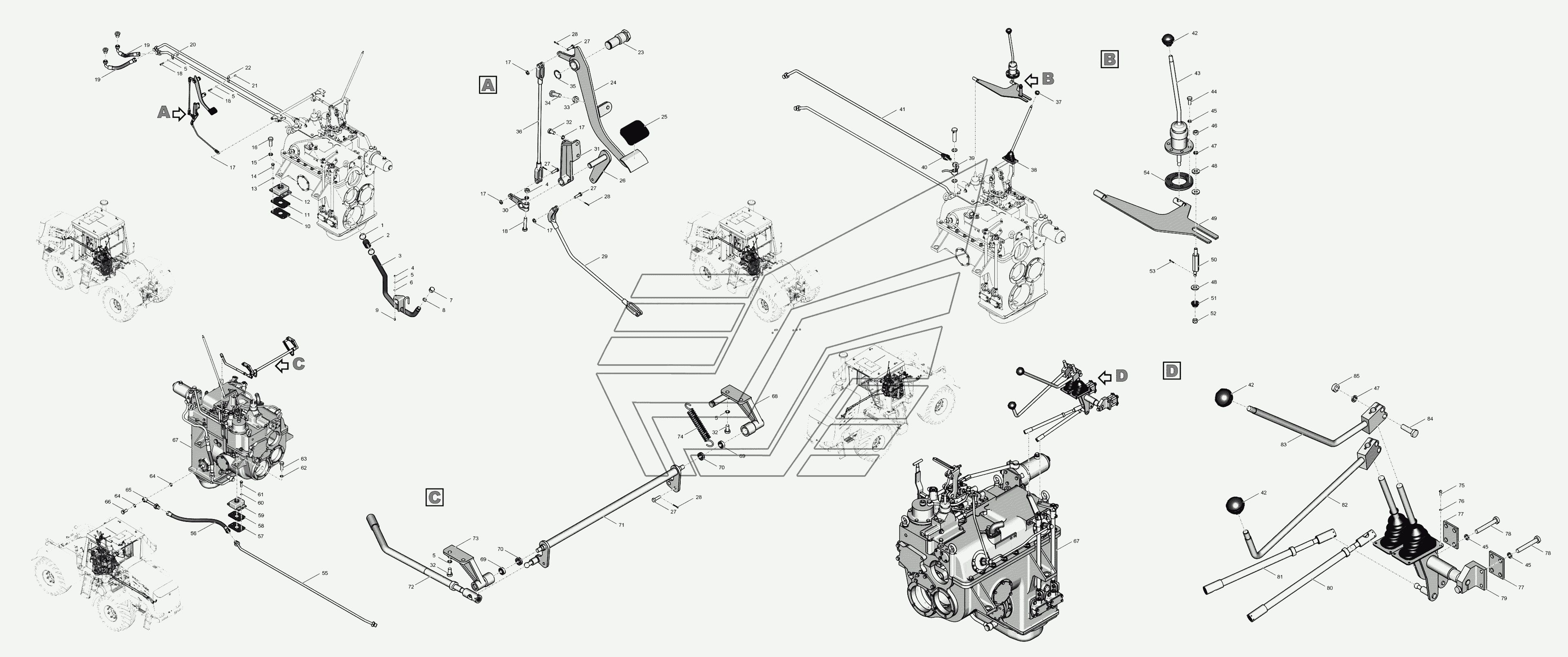 744Р3-1700000 Установка коробки передач