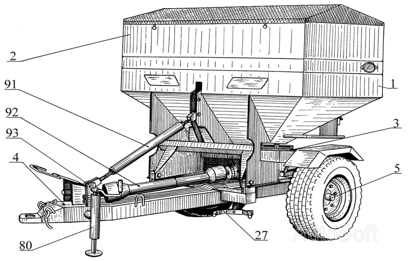 Рассеиватель удобрений минеральных РУ-3000