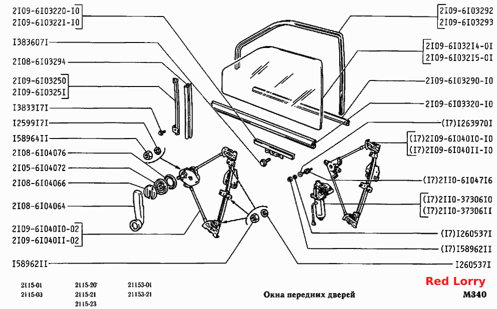 Окна передних дверей