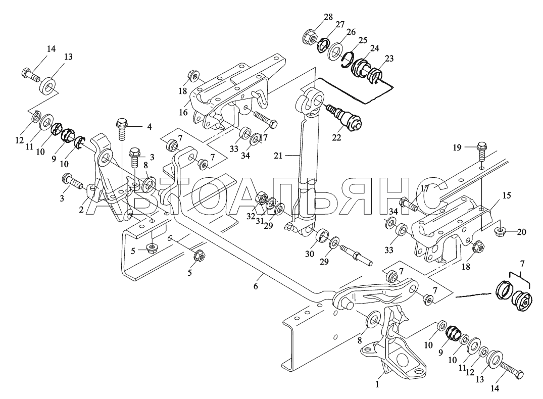 CAB TILTING MECHANISM L.H. DRIVE VEHICLE