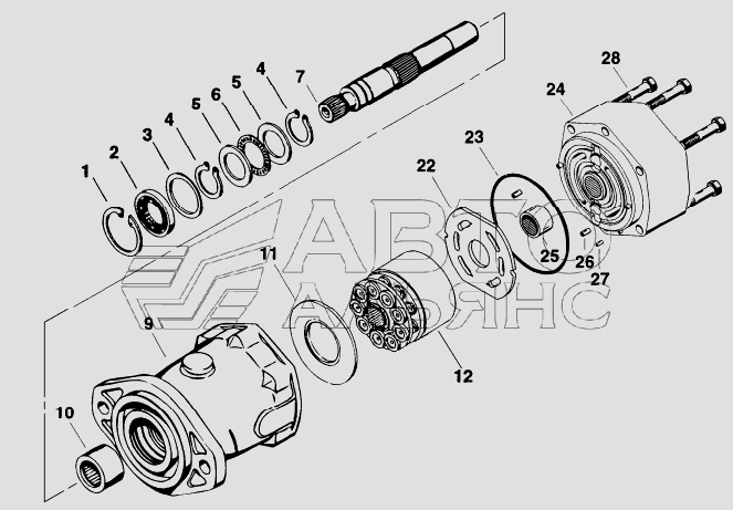 HYDRAULICS: SINGLE SPEED WHEEL MOTOR