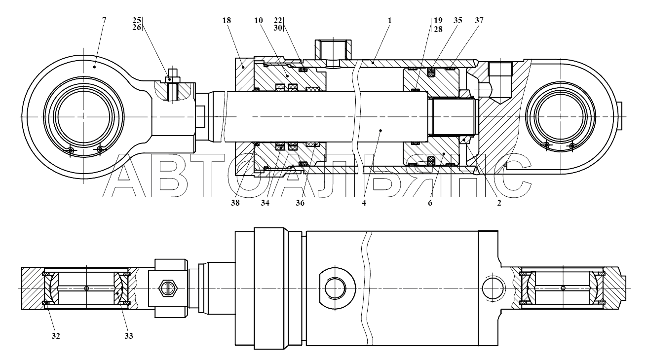 Гидроцилиндр ;Hydraulic cylinder