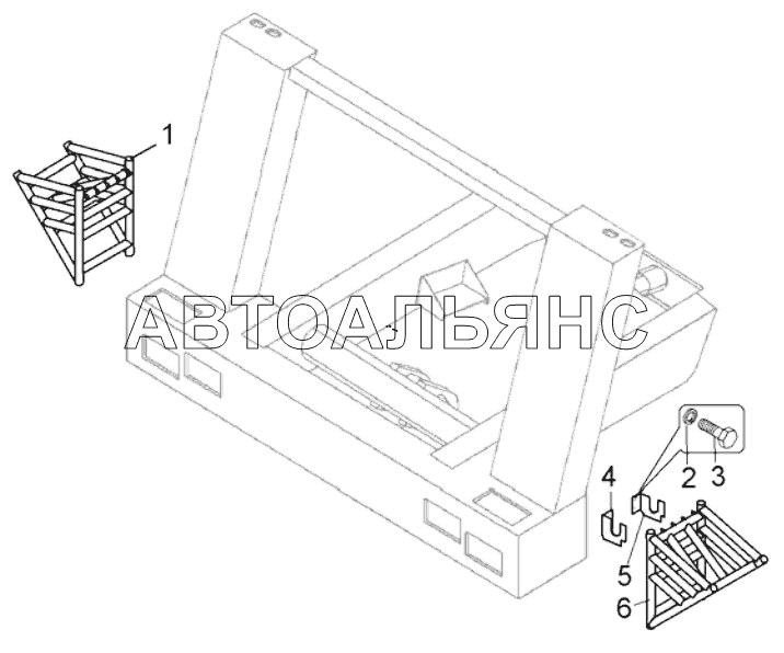 Установка противооткатных упоров (75131-3927002);Mounting of anti-rollback stops