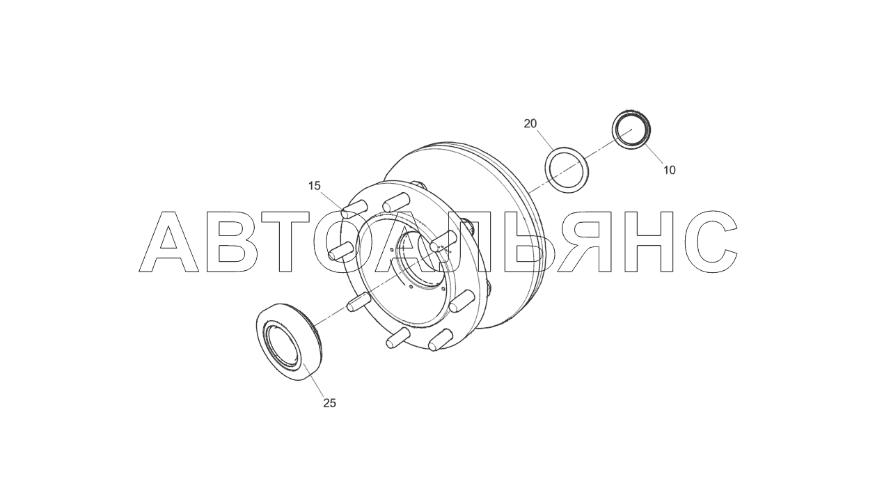 4308-3103009 Ступица колеса с диском тормоза