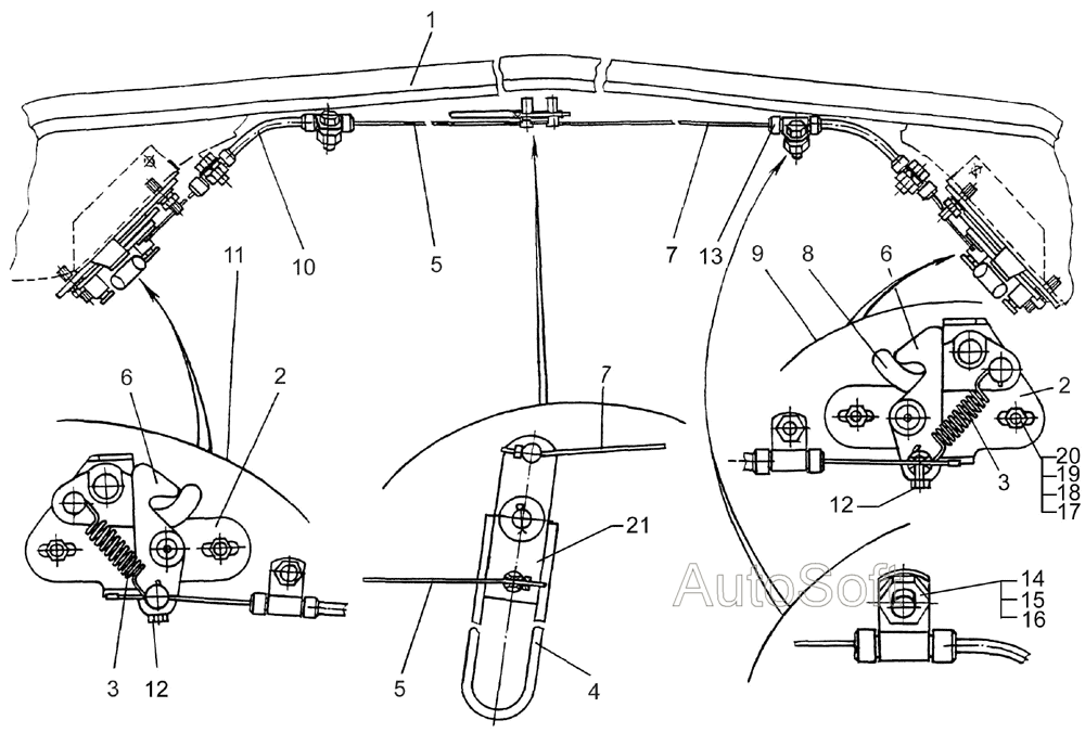 Замок капота