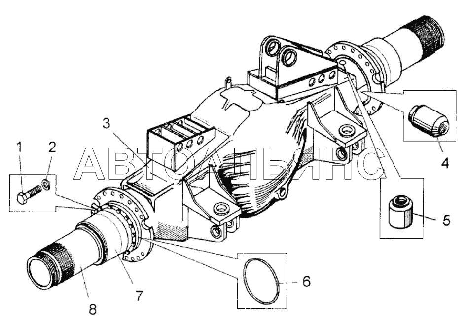 Картер заднего моста;Rear axle housing