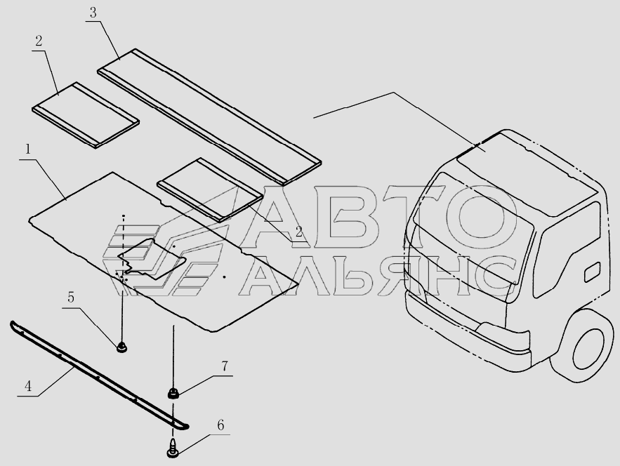 5702D0 Front peak inner decoration