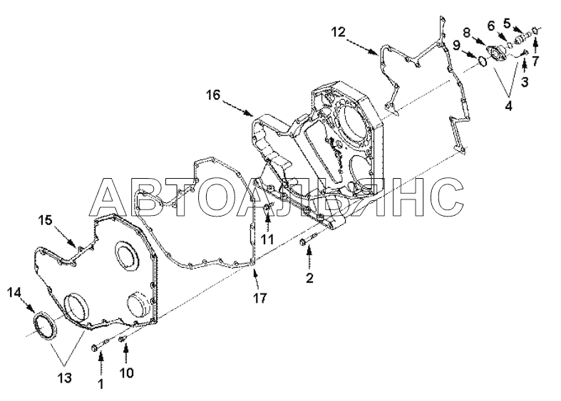 BP 9122ZZ Front gear chamber cover group
