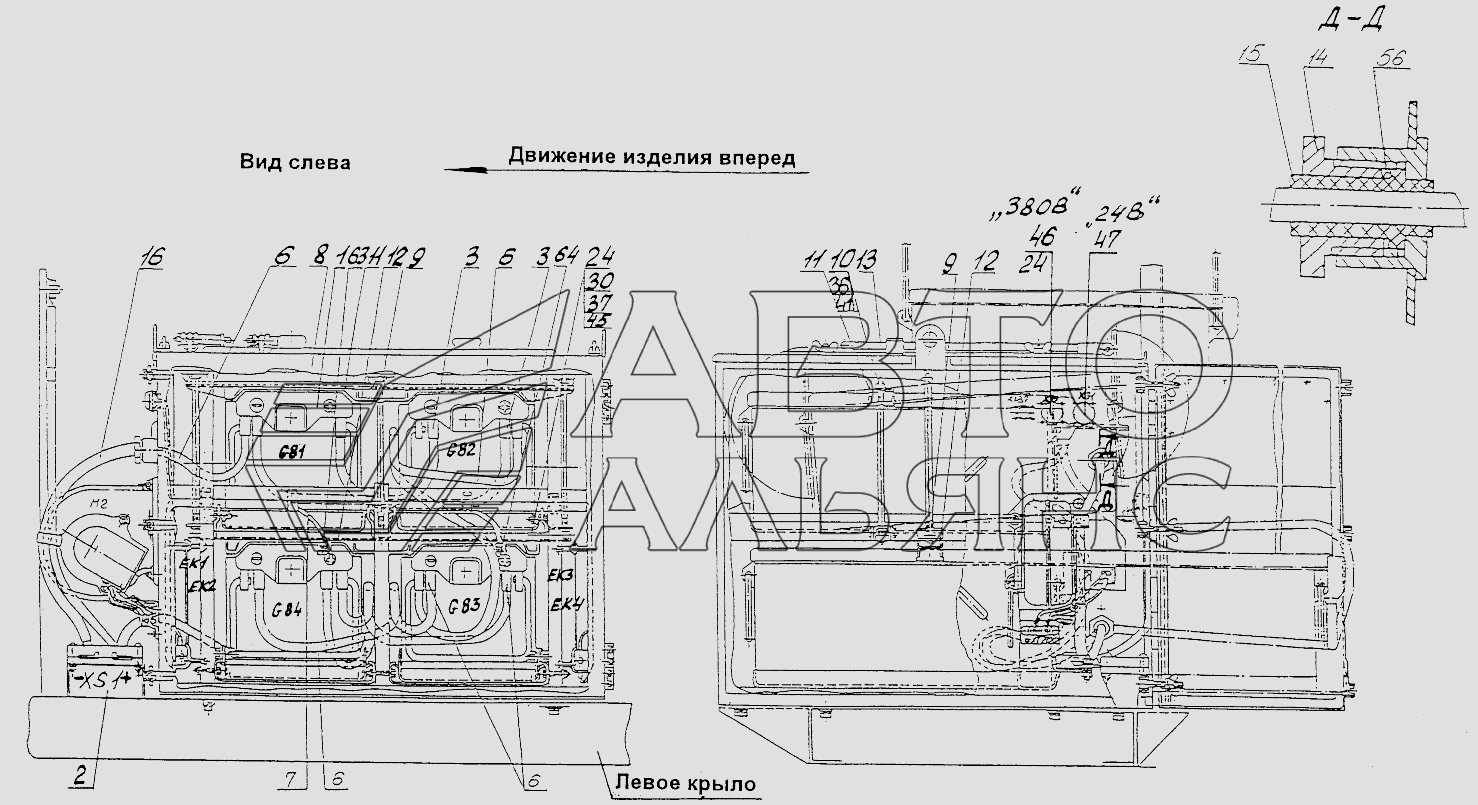 Установка аккумуляторных батарей и контайнера