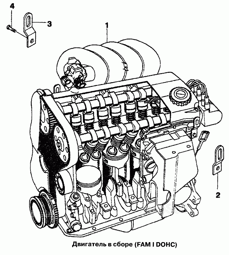 Двигатель в сборе (FAM I DOHC)