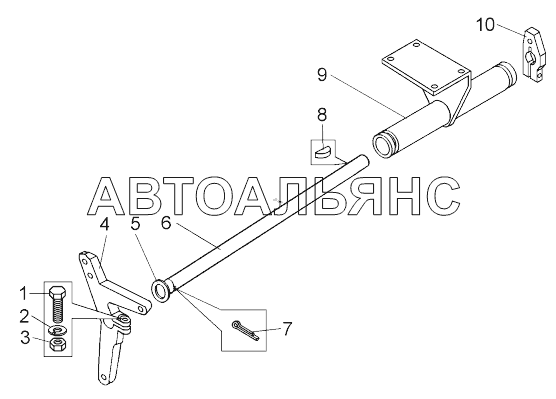 Вал акселератора (75145-1108040);Accelerator shaft