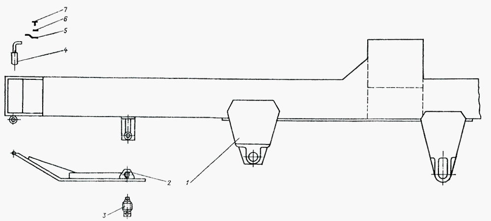 Рама, щит и буксирные пальцы 6442-2800003