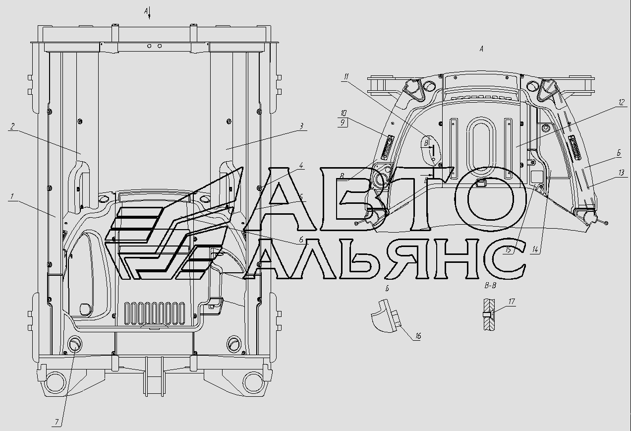 Установка интерьера кабины