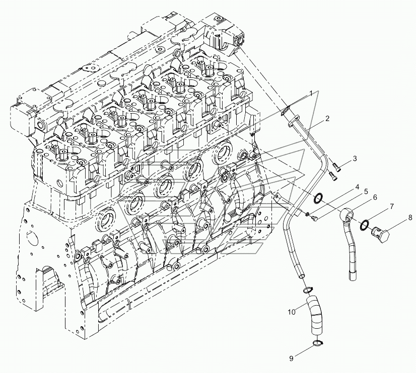 Cooling water pipe assembly
