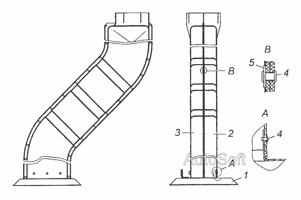 5350-1109400-10 Воздуховод в сборе