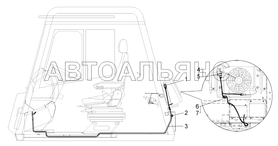 Монтаж проводов кондиционера (75137-3700072-10);Mounting of conditioner wires
