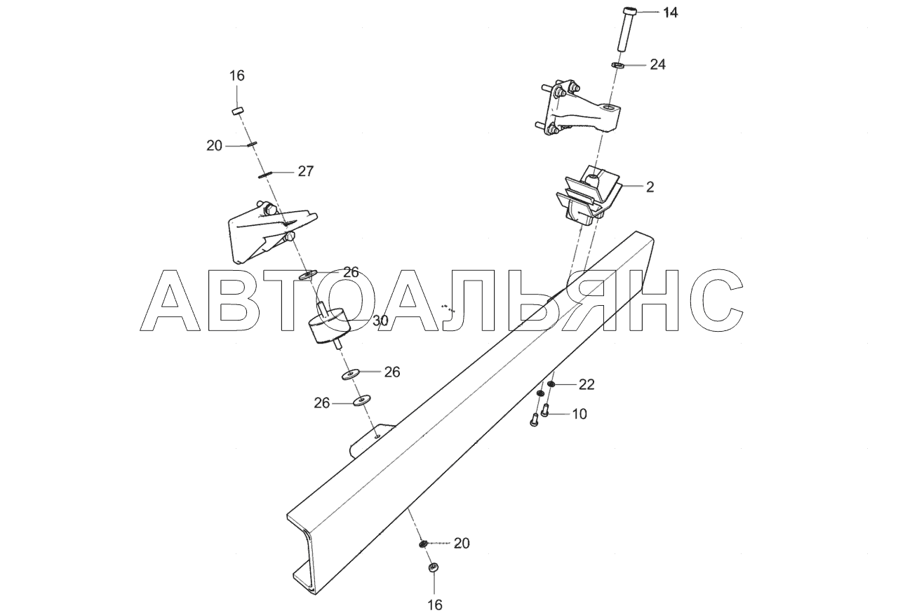 3297-1001005-05 Установка силового агрегата
