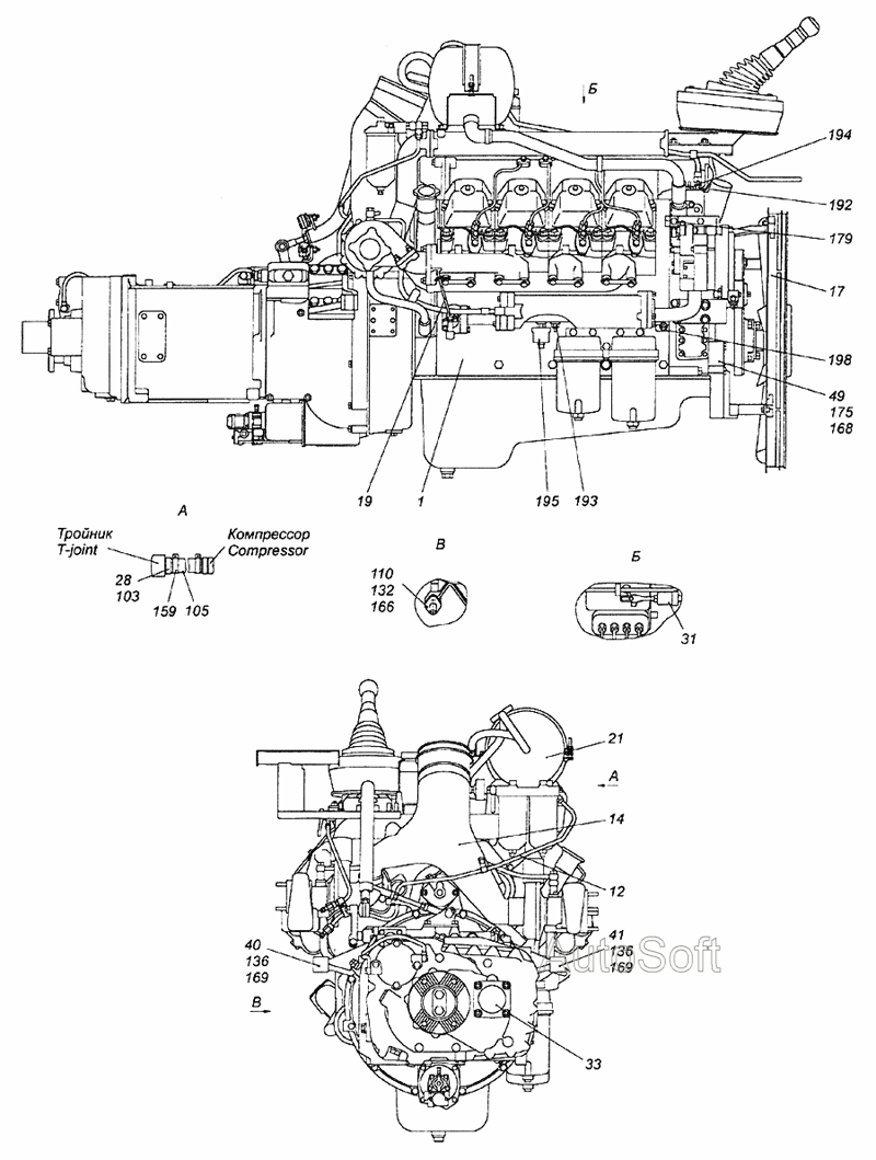 6522-1000250-10 Агрегат силовой 740.51-320, укомплектованный для установки на автомобиль