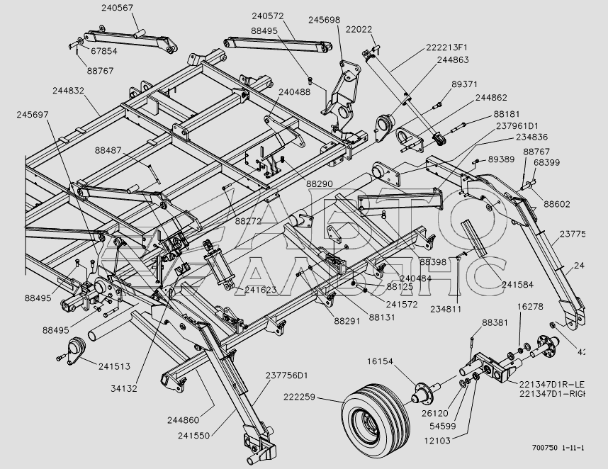 MAIN FRAME PACKER/LIFT ASSEMBLY