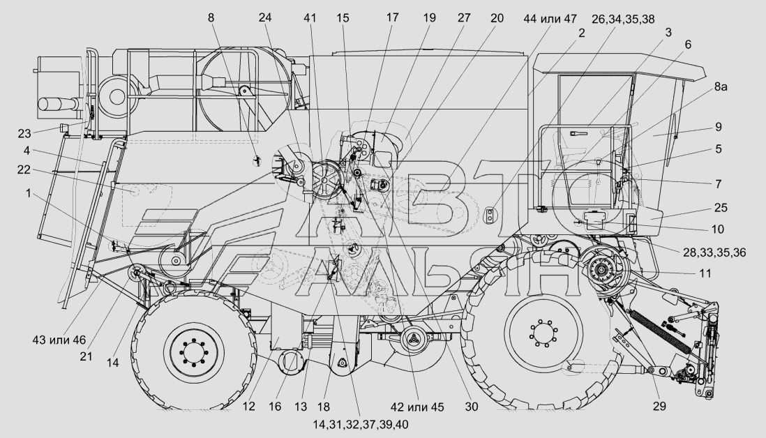 Молотилка самоходная КЗК-12-0100000Б-12