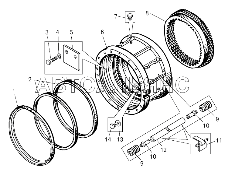 Ступица электромотор-колеса (75132-3104006-10);Electromotor-wheel hub