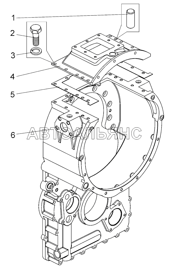 Картер гидротрансформатора ;Casing of torque converter