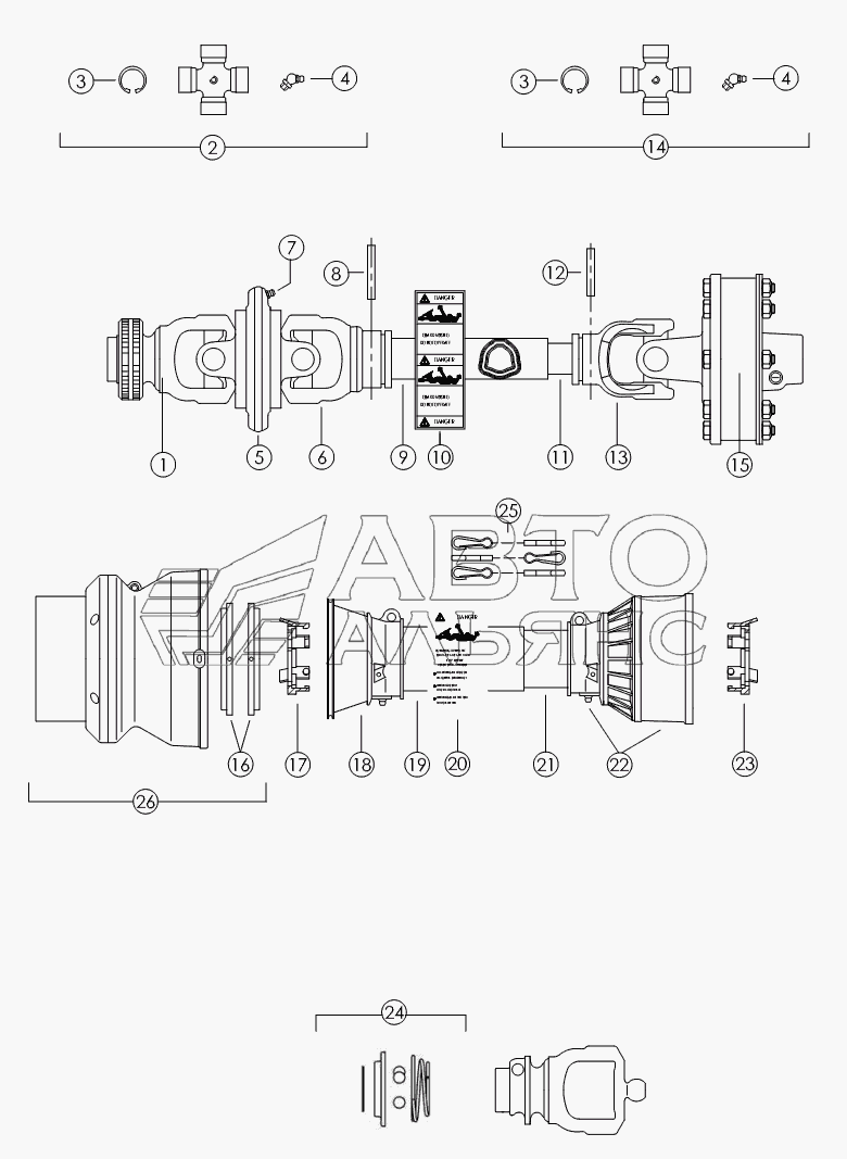 PTO DRIVELINE: 1-3/4" №52394
