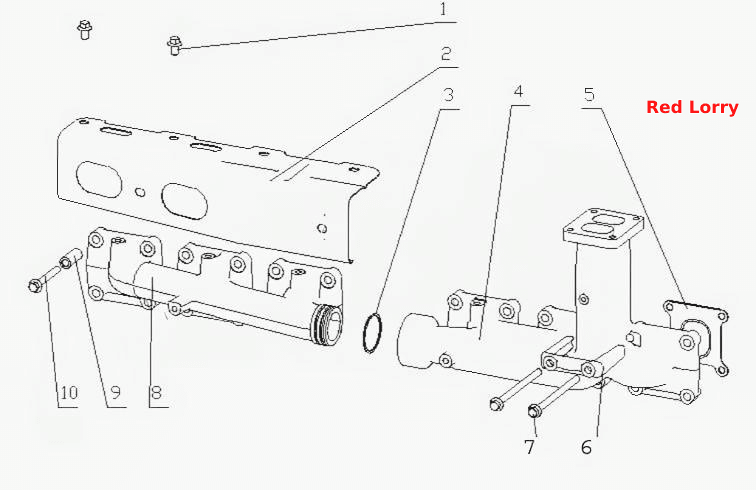 M1000- , M2AS1- Части крышки выпускной трубки и выпускная трубка