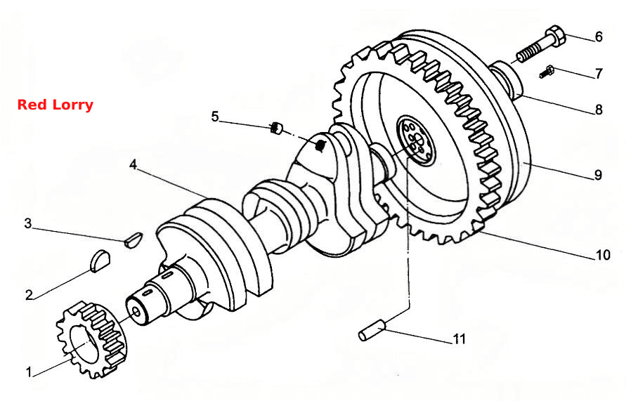 Вал коленчатый и маховик;Crankshaft and Flywheel
