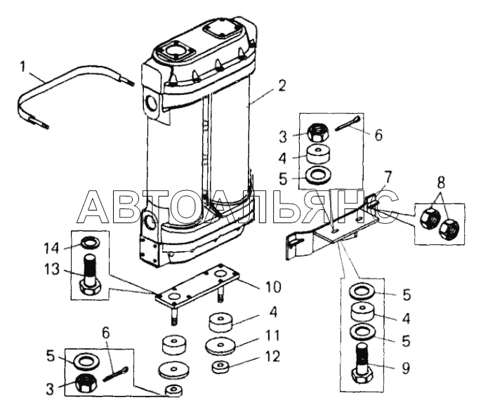 Установка теплообменников;Mounting of heat exchangers