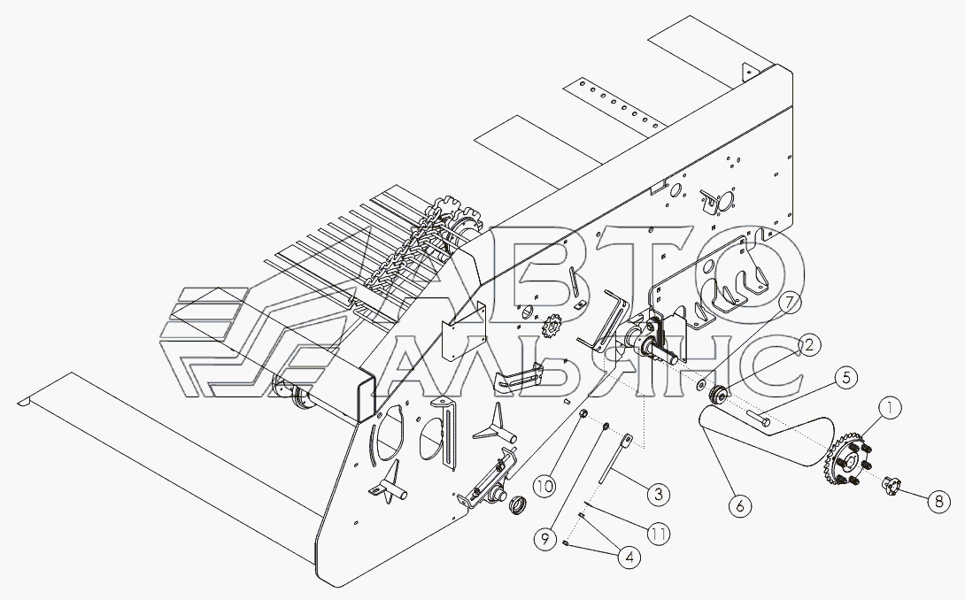 APRON SHAFT DRIVE
