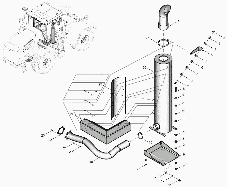 744Р3-1200000-2 Система выпуска отработавших газов