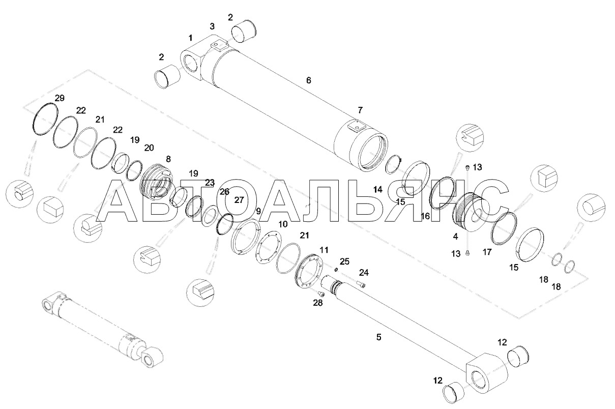 12554345 Hydraulic cylinder, в„–2