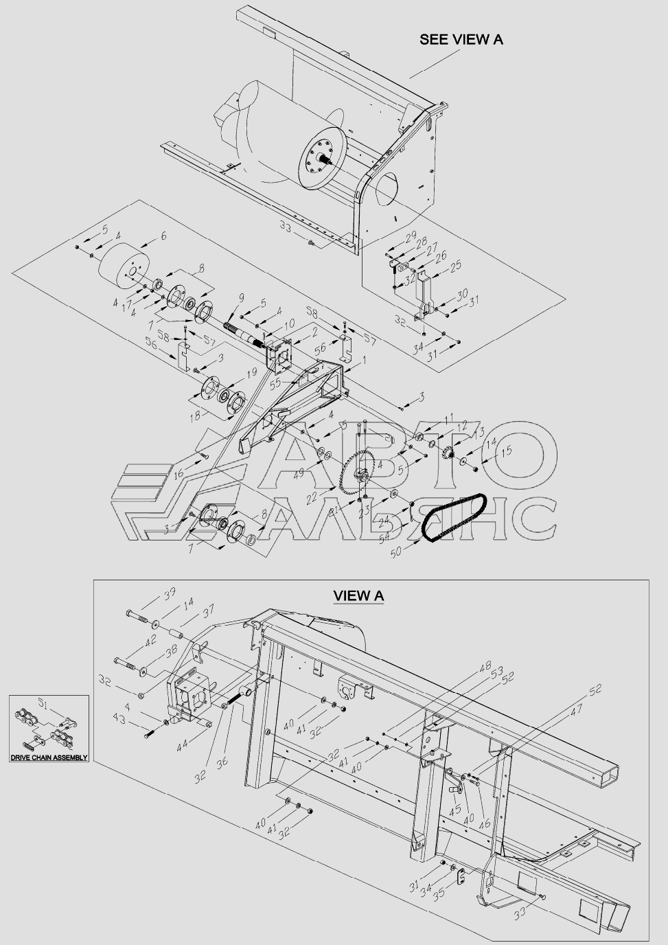 AUGER DRIVE & SUPPORT (LH)