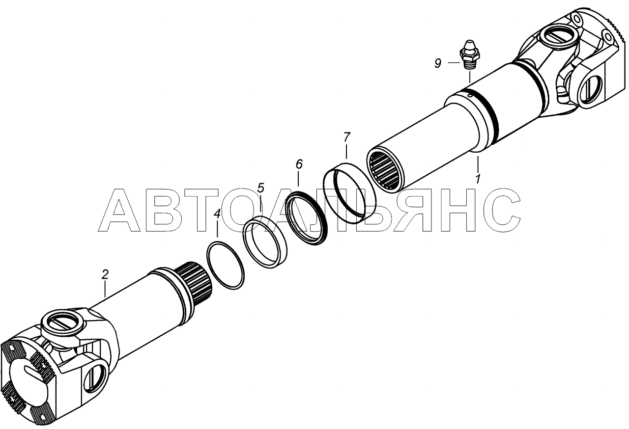 4308-2201011-90 Вал карданный заднего моста