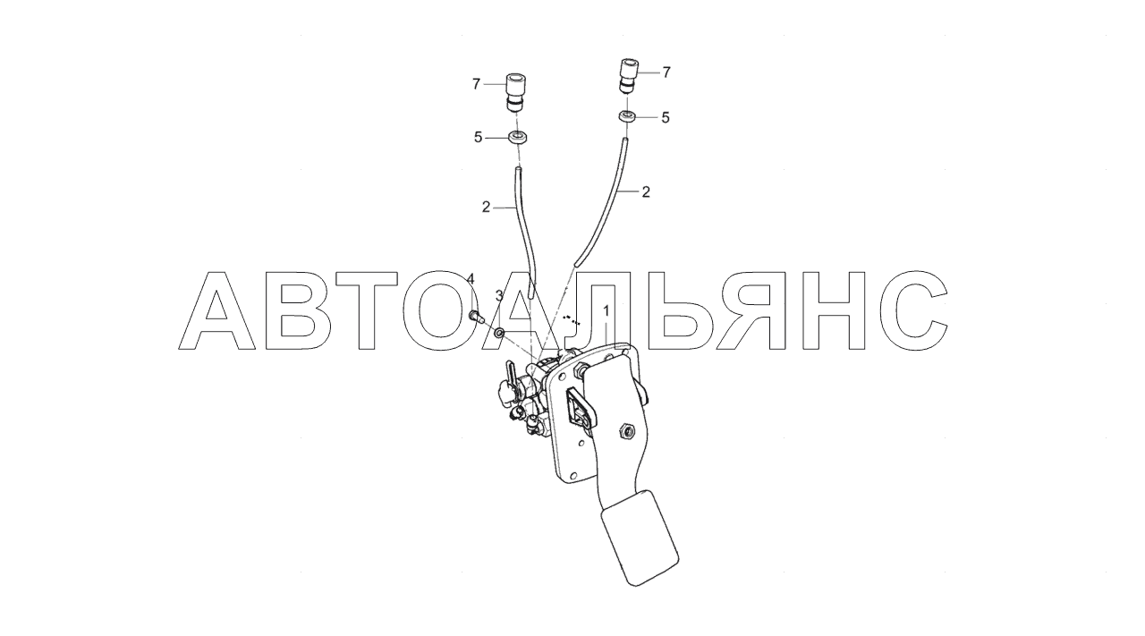 3297-3500014 Установка двухсекционного тормозного крана