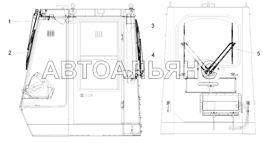 Установка рычагов и щеток стеклоочистителей ;Mounting of levers and brushes of windshield wiper