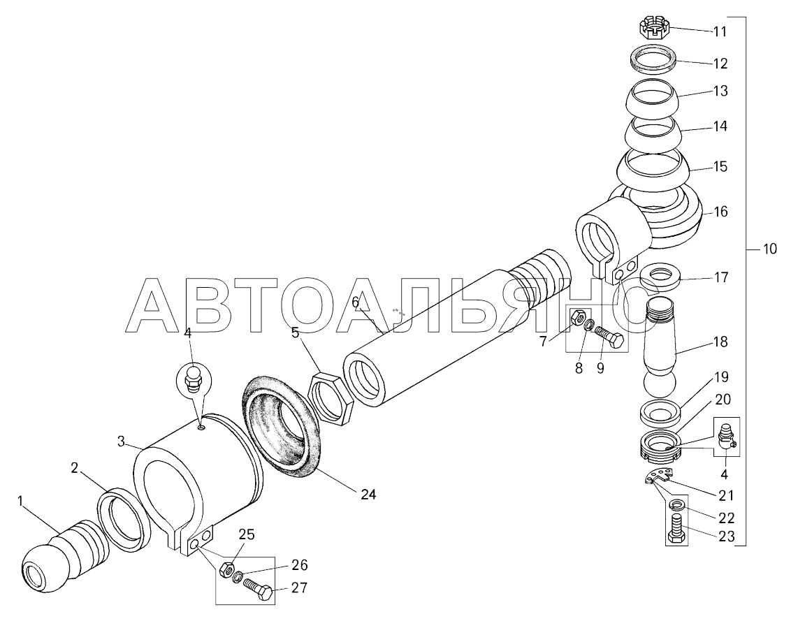 Тяга рулевой трапеции;Steering trapezoid link
