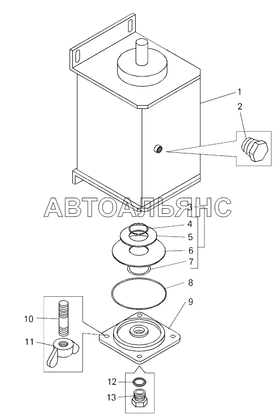 Обогреватель топлива с фильтром (75570-1138010, 75583-1138010);Fuel heater with filter