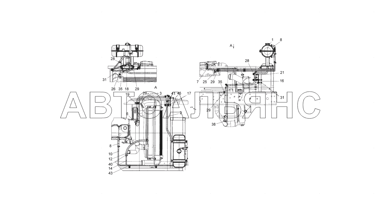 3297-1311005-21 Установка бачка расширительного