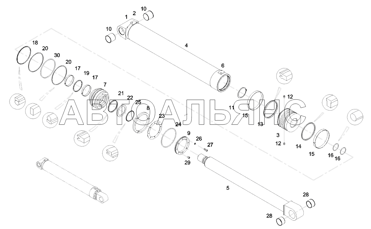 12554352 Hydraulic cylinder, в„–4