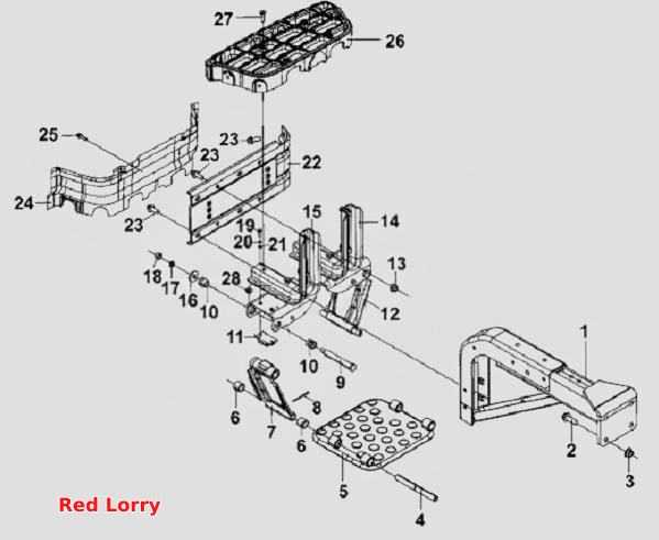 Left Footrest Subassembly - Complete Vehicle