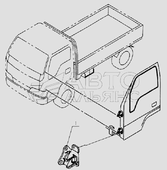 6106E0 Door Gemel assy