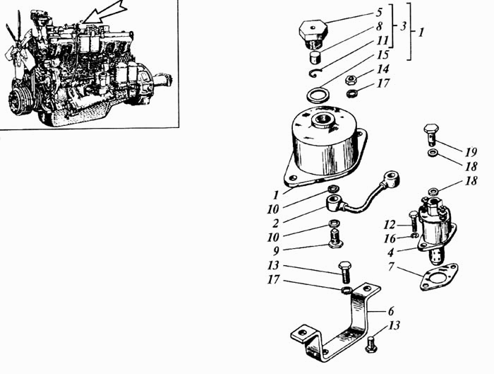 Установка электрофакельного подогревателя