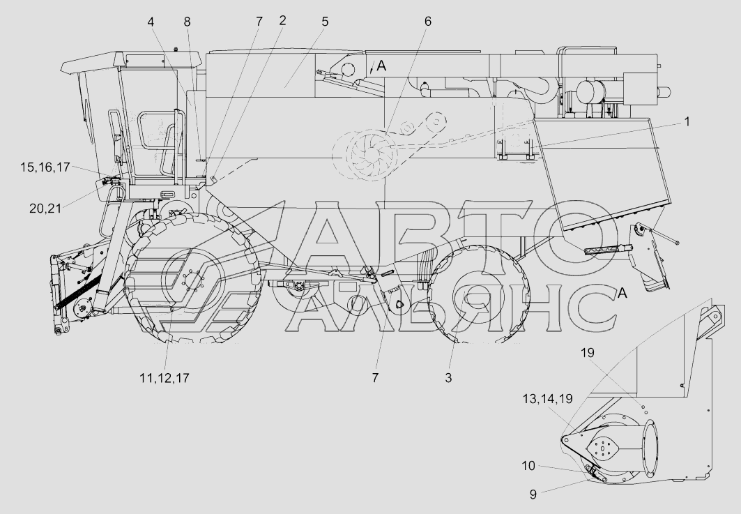 Молотилка самоходная КЗК-12-0100000Б-12